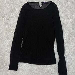 Sinequanone Vintage Mesh Long Sleeve Top Black